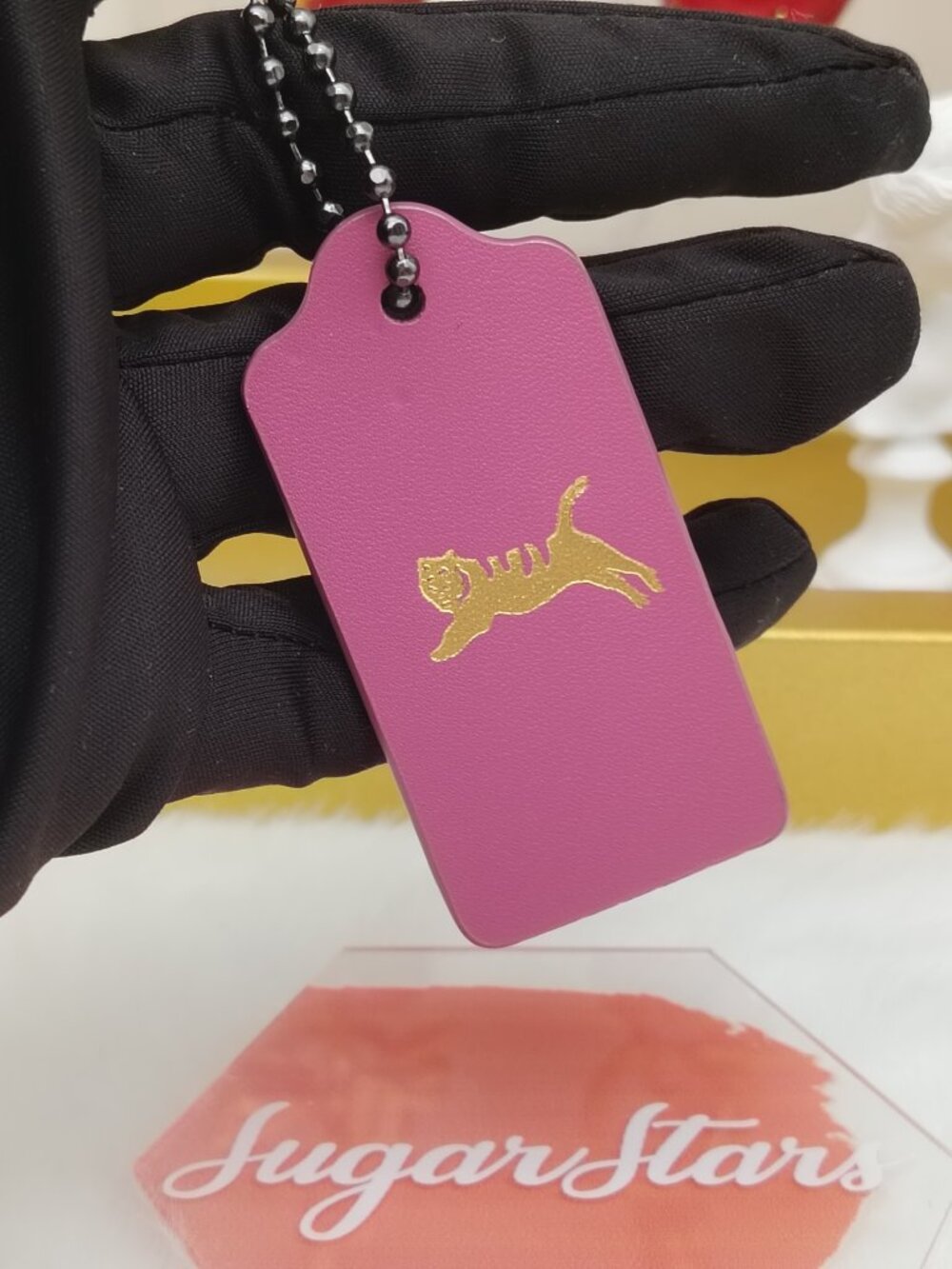 Coach leather tag